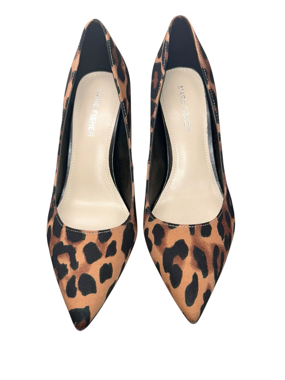 Marc Fisher Leopard Print Pointed Toe Block Heels Size 6.5M - Picture 4 of 11